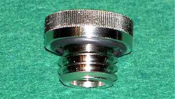 The Jenks' Oil Thumb Bolt Cap in bright Nickel plate